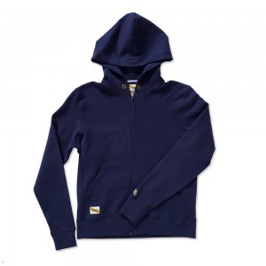 Tracksmith Trackhouse Zip Men's Sweatshirt Navy NZ | 50981VKFS