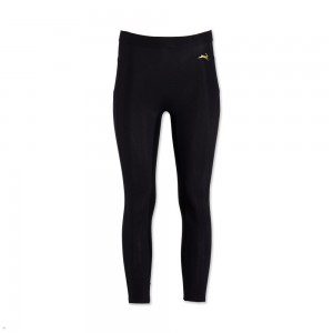 Tracksmith Turnover Crop Women's Tights Black NZ | 01835WRHF