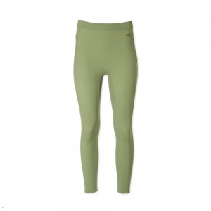 Tracksmith Turnover Crop Women's Tights Loden NZ | 48059UTIW