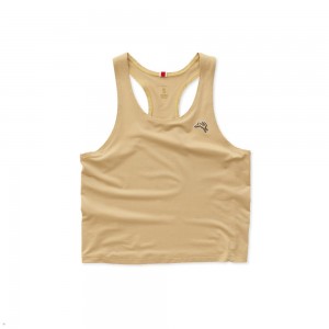 Tracksmith Twilight Crop Women's Tank Chestnut NZ | 24730HFZA