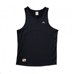 Tracksmith Twilight Men's Tank Black NZ | 45160HTYD