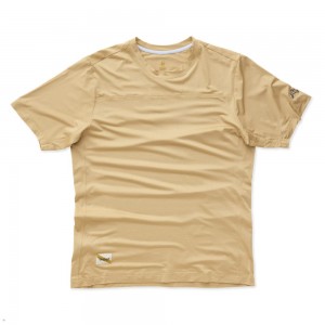 Tracksmith Twilight Men's Tee Chestnut NZ | 56310TKLX