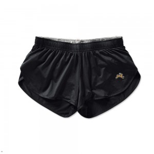 Tracksmith Twilight Split Women's Shorts Black NZ | 58347TEVZ