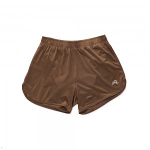 Tracksmith Twilight Women's Shorts Brown NZ | 35048JXLE