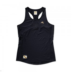 Tracksmith Twilight Women's Tank Black NZ | 73905KQGY