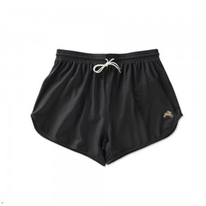 Tracksmith Van Cortlandt Grand Women's Shorts Black NZ | 48639RLHV