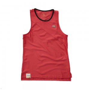 Tracksmith Van Cortlandt Women's Singlet Dark Rose/Dark Rose/Black NZ | 43802EDYG