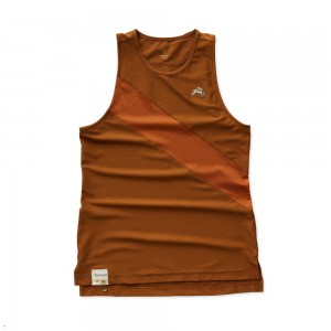 Tracksmith Van Cortlandt Women's Singlet Caramel/Brick Red NZ | 87136BJAS