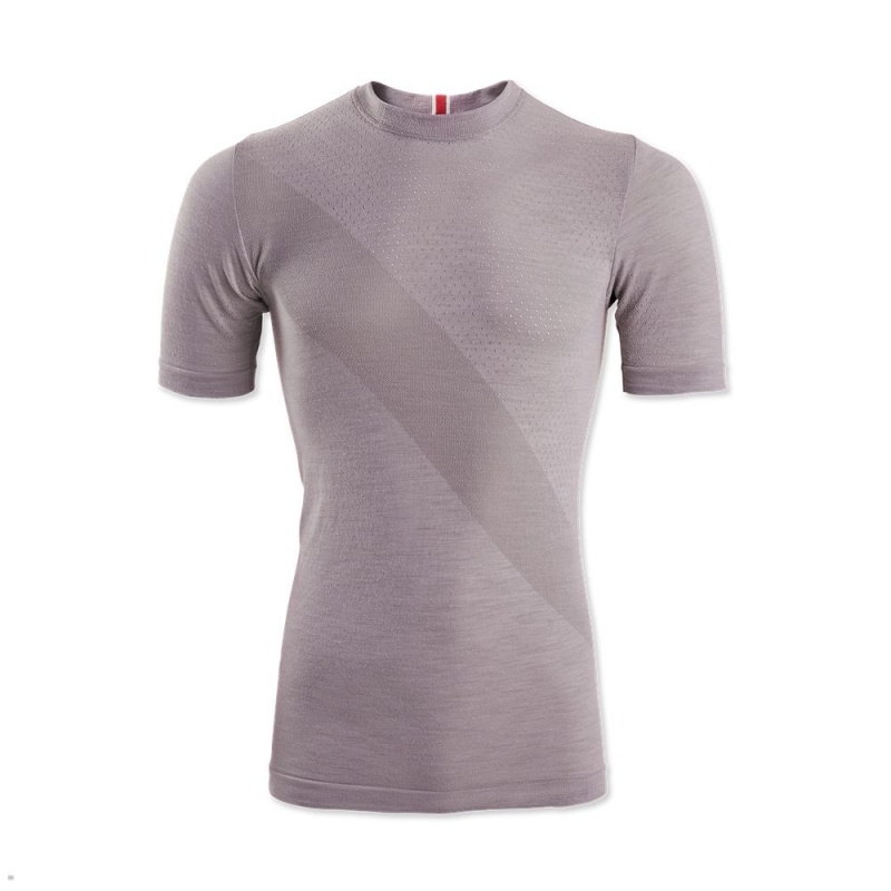 Tracksmith Brighton Base Layer Men\'s Tee Rain NZ | 37249ZHNM