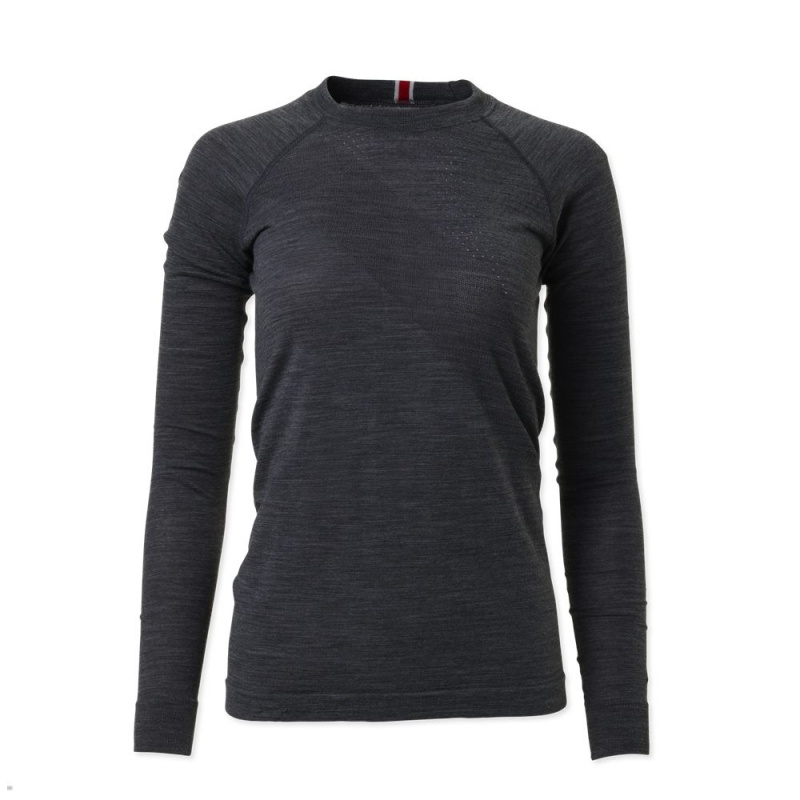 Tracksmith Brighton Women\'s Base Layer Ebony NZ | 93450QPCU