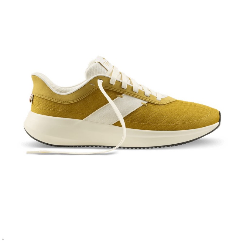 Tracksmith Eliot Runner Men's Shoes Gold/Ivory NZ | 18670QXOC