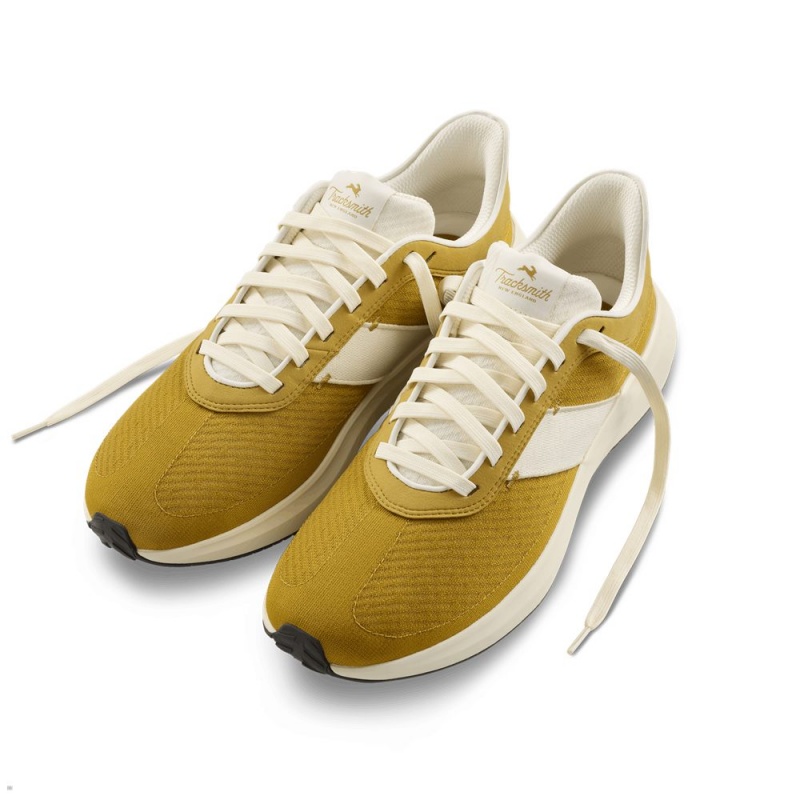 Tracksmith Eliot Runner Men\'s Shoes Gold/Ivory NZ | 18670QXOC