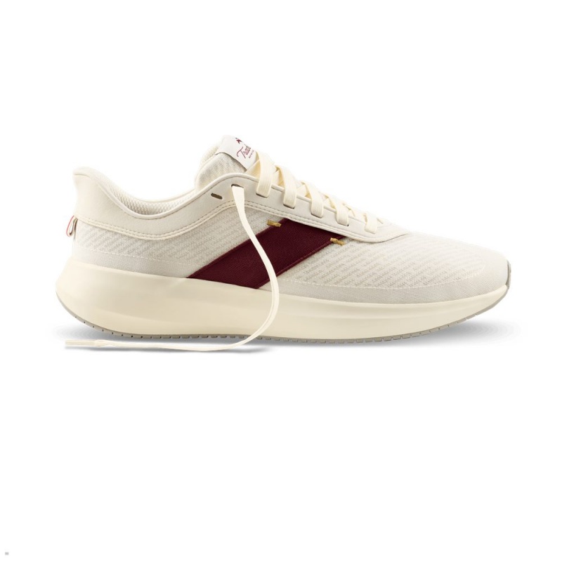 Tracksmith Eliot Runner Men's Shoes Ivory/Wine NZ | 83516CDIG