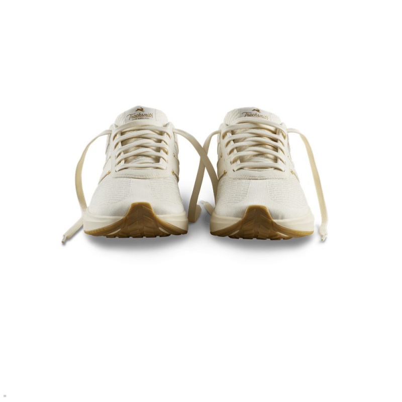 Tracksmith Eliot Runner Men's Shoes Ivory/Ivory NZ | 28395GIFP