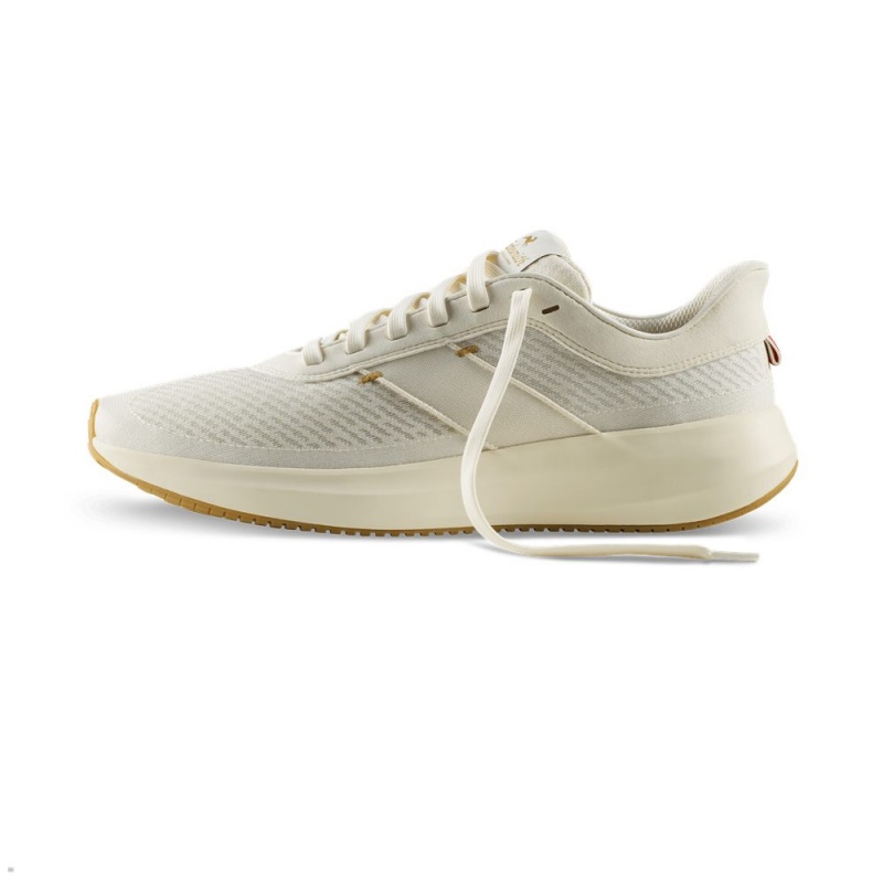 Tracksmith Eliot Runner Men's Shoes Ivory/Ivory NZ | 28395GIFP