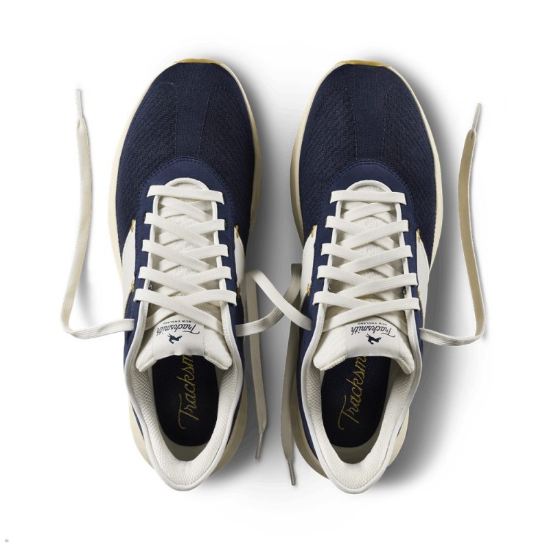 Tracksmith Eliot Runner Men's Shoes Navy/White NZ | 91628BKJH