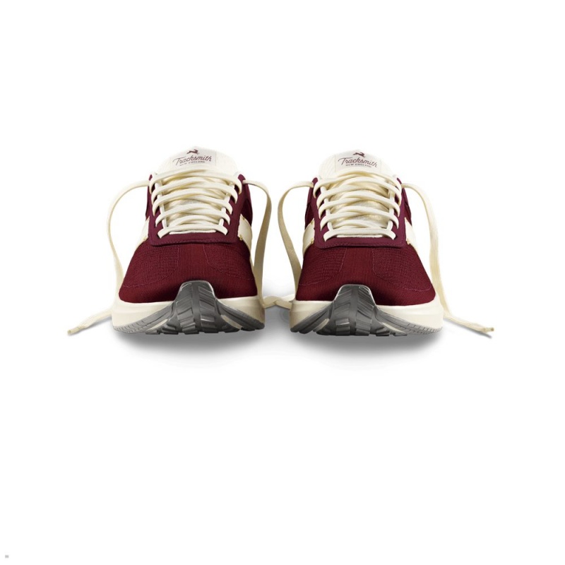 Tracksmith Eliot Runner Men's Shoes Wine/Ivory NZ | 14753DIZJ