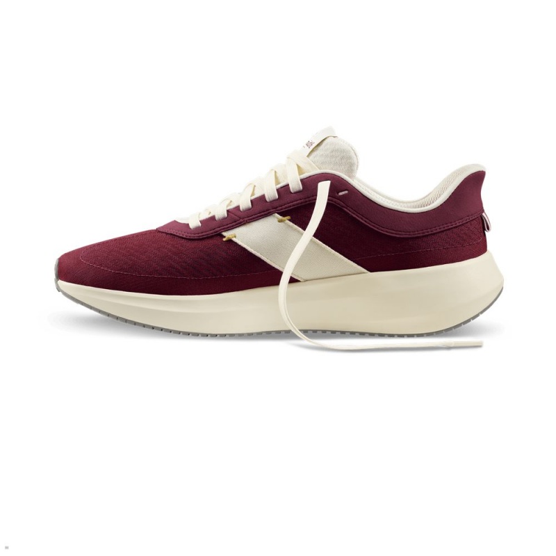 Tracksmith Eliot Runner Men's Shoes Wine/Ivory NZ | 14753DIZJ