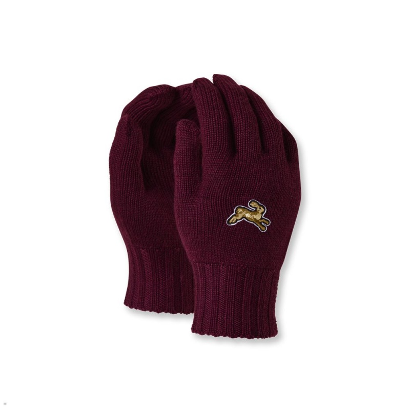 Tracksmith Harrier Gloves Berry NZ | 01723RCDW