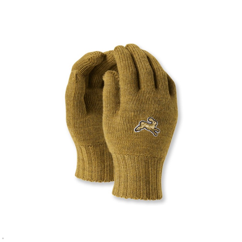 Tracksmith Harrier Gloves Gold NZ | 76042NHRO