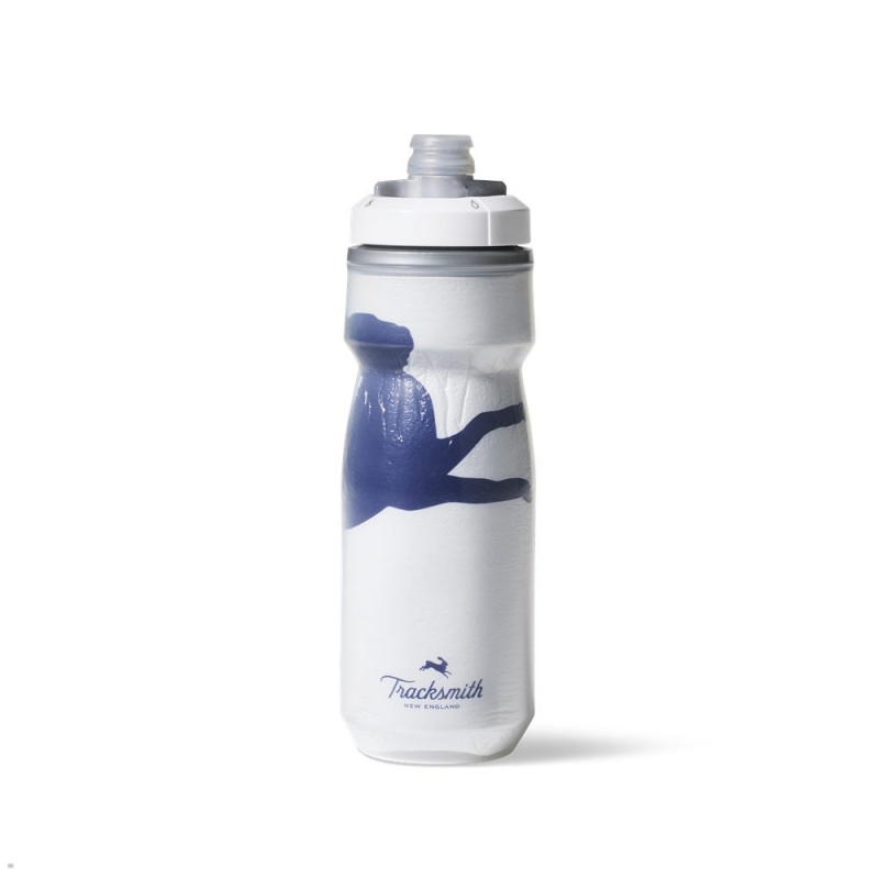 Tracksmith Insulated Water Bottle Other Accessories Navy/Ivory NZ | 73546LEJA