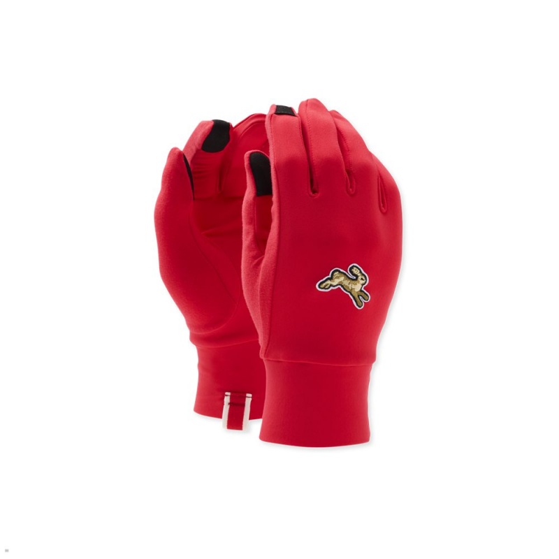 Tracksmith Inverno Gloves Red NZ | 60372RFGH