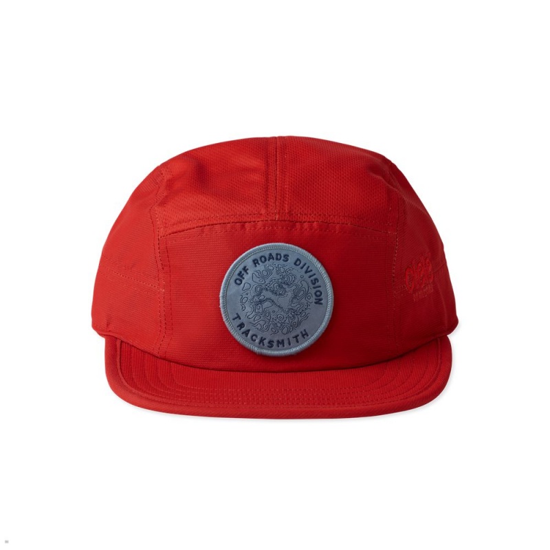 Tracksmith Off Roads GO Caps Red NZ | 03548PDSV