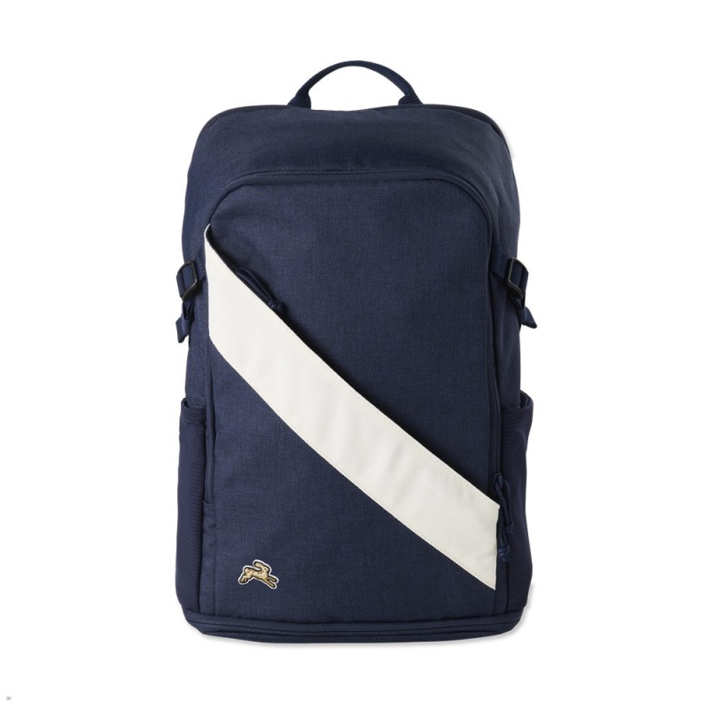 Tracksmith Olmsted Pack Bags Navy/Ivory NZ | 36590RHVX