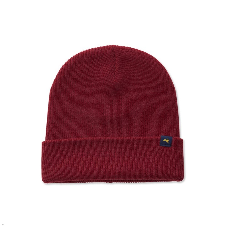 Tracksmith Prospect Beanie Pomegranate NZ | 86591ZNJO