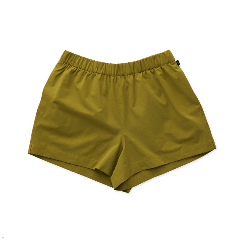 Tracksmith Rapid Transit Women\'s Shorts Olive NZ | 31420DLSI