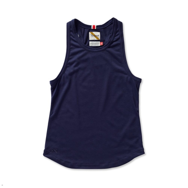 Tracksmith Run Cannonball Run Women\'s Tank Navy NZ | 58023BPDY