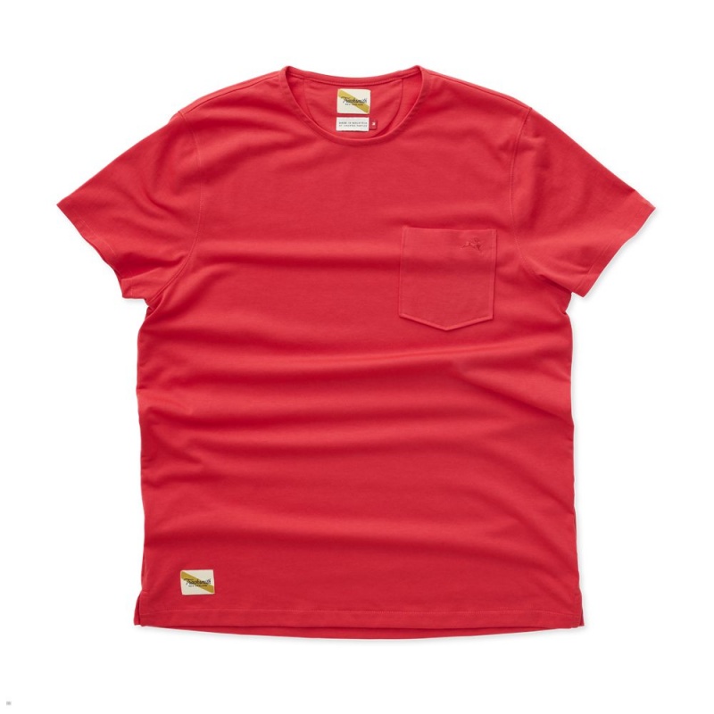 Tracksmith Run Cannonball Run Women\'s Tee Red NZ | 03958KRCI