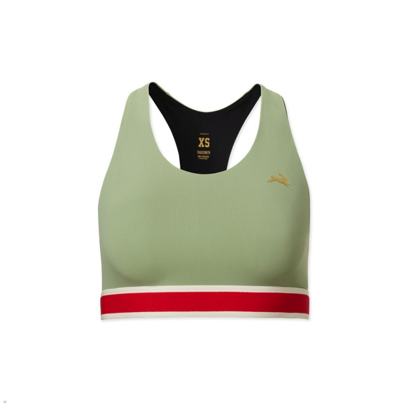 Tracksmith Run Women\'s Bra Olive NZ | 84971CBHL