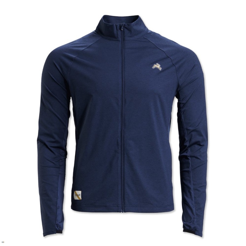 Tracksmith Session Men\'s Jacket Navy NZ | 45963MSAZ