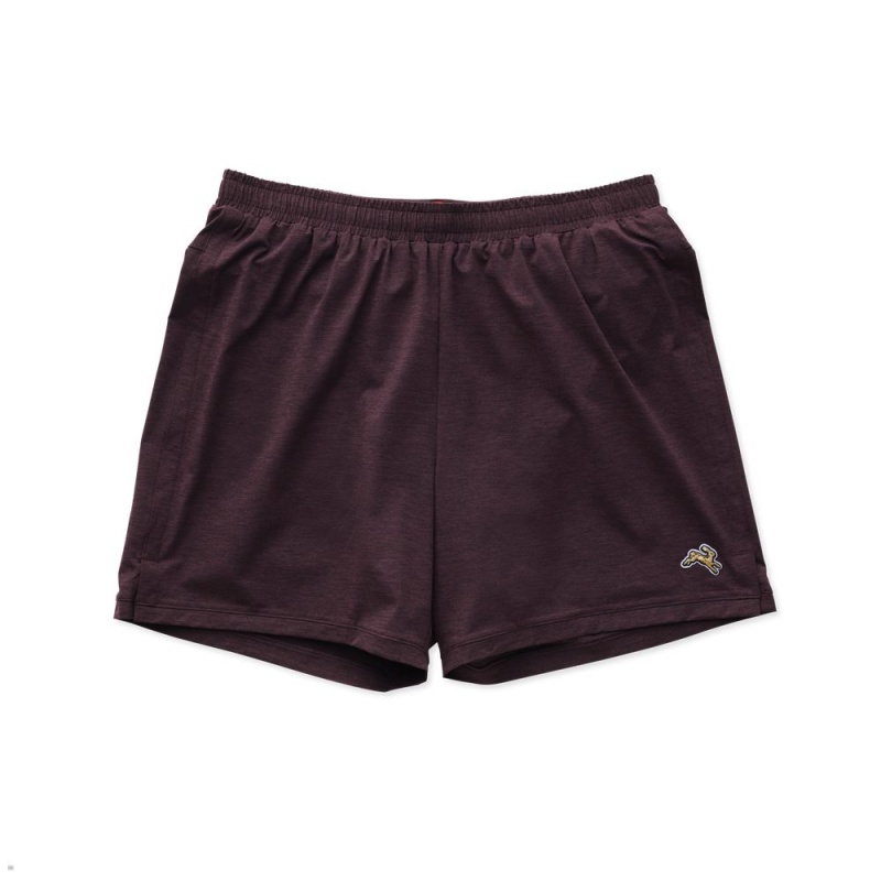 Tracksmith Session Men\'s Shorts Burgundy NZ | 72583HBFX