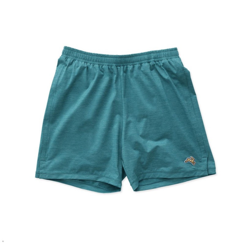 Tracksmith Session Men\'s Shorts Turquoise NZ | 51294TZNG