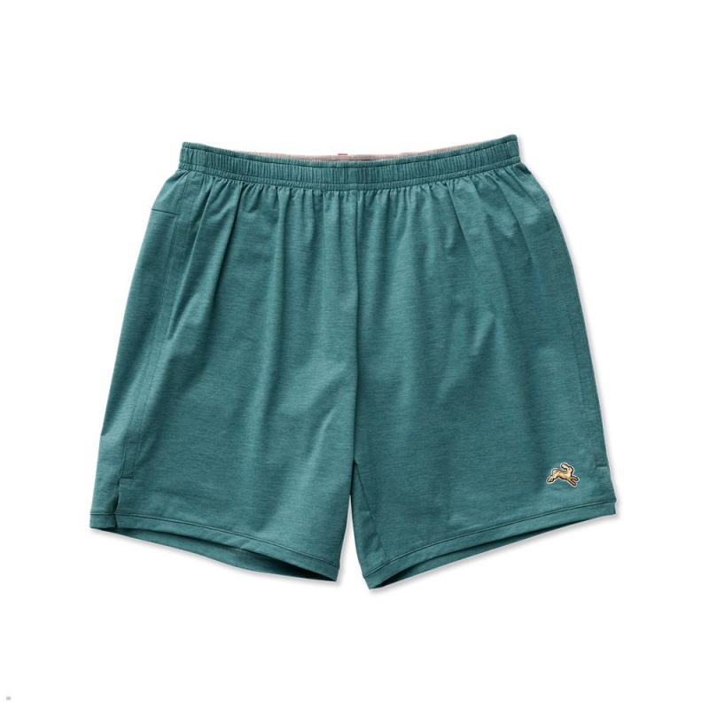 Tracksmith Session Men\'s Shorts Turquoise NZ | 96281ZBCL