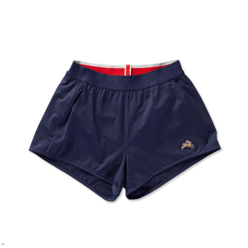 Tracksmith Session Speed Women\'s Shorts Navy NZ | 54327SNTQ