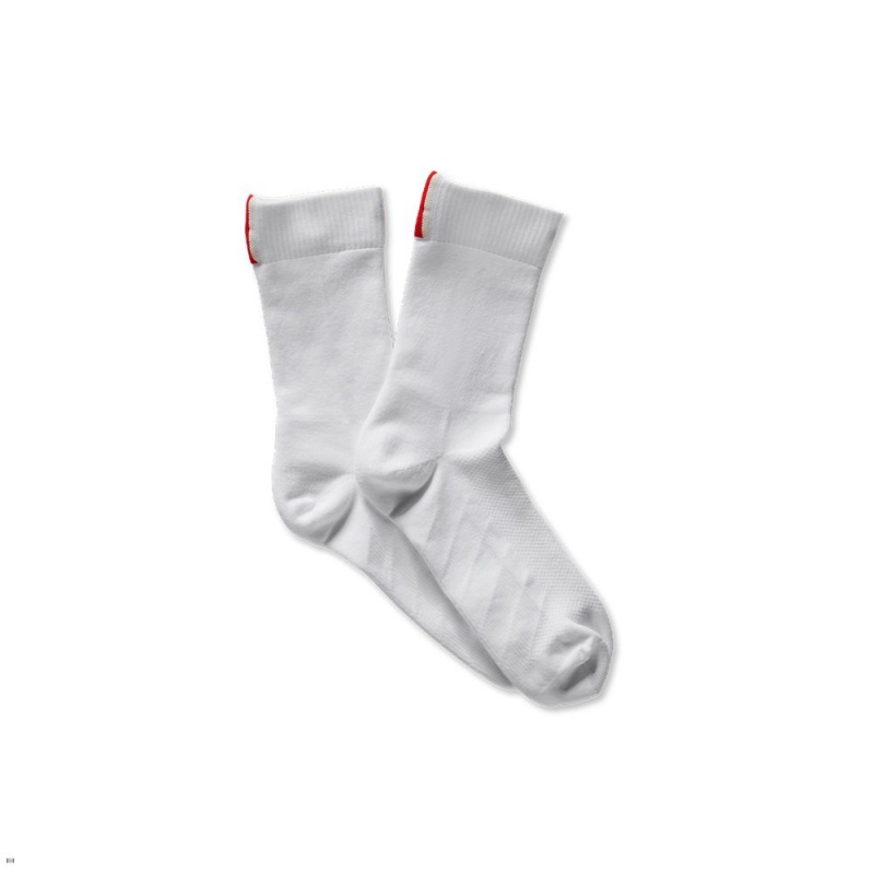 Tracksmith Speed Crew Sock White NZ | 85671WCBM