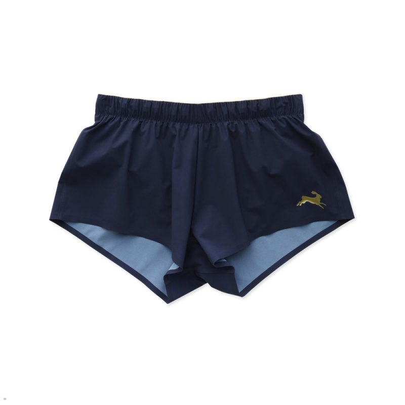 Tracksmith Strata Women\'s Shorts Navy NZ | 65892BIZR