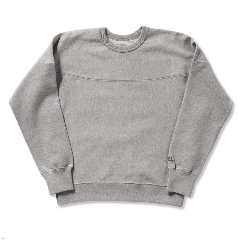 Tracksmith Trackhouse Crew Women\'s Sweatshirt Gray NZ | 03187YFCG