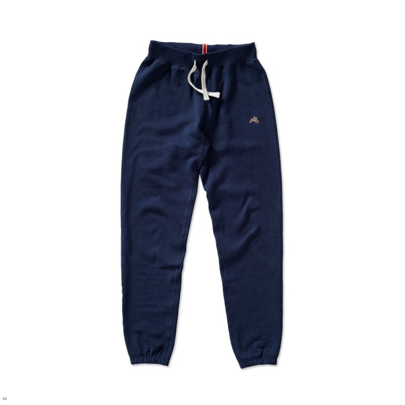 Tracksmith Trackhouse Men\'s Sweatpants Navy NZ | 06835GSNL