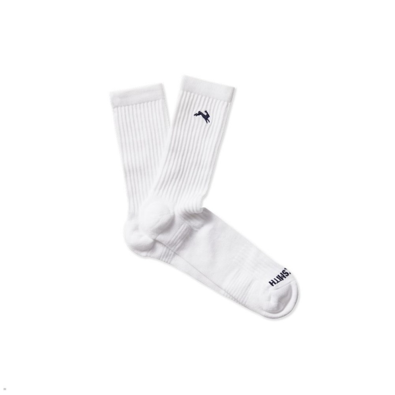 Tracksmith Trackhouse Tube Sock White NZ | 12760ZNXY