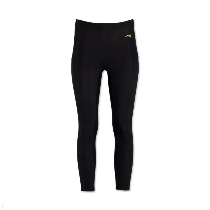 Tracksmith Turnover Crop Women\'s Tights Black NZ | 01835WRHF