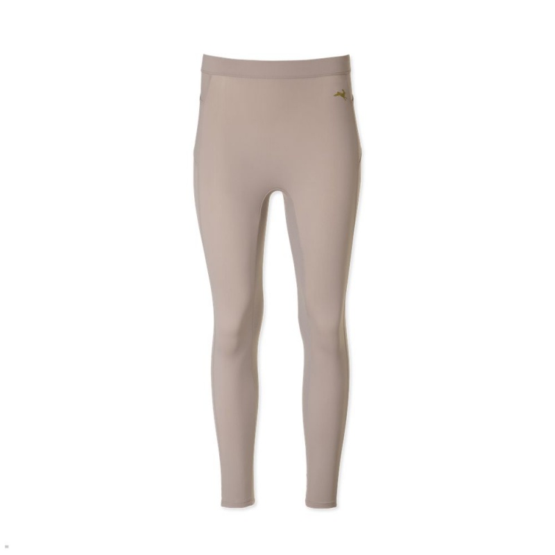 Tracksmith Turnover Crop Women\'s Tights Gray NZ | 52190ZSHU