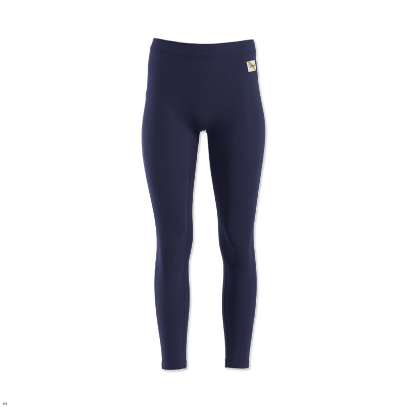 Tracksmith Turnover Women\'s Tights Navy NZ | 35184UOLK