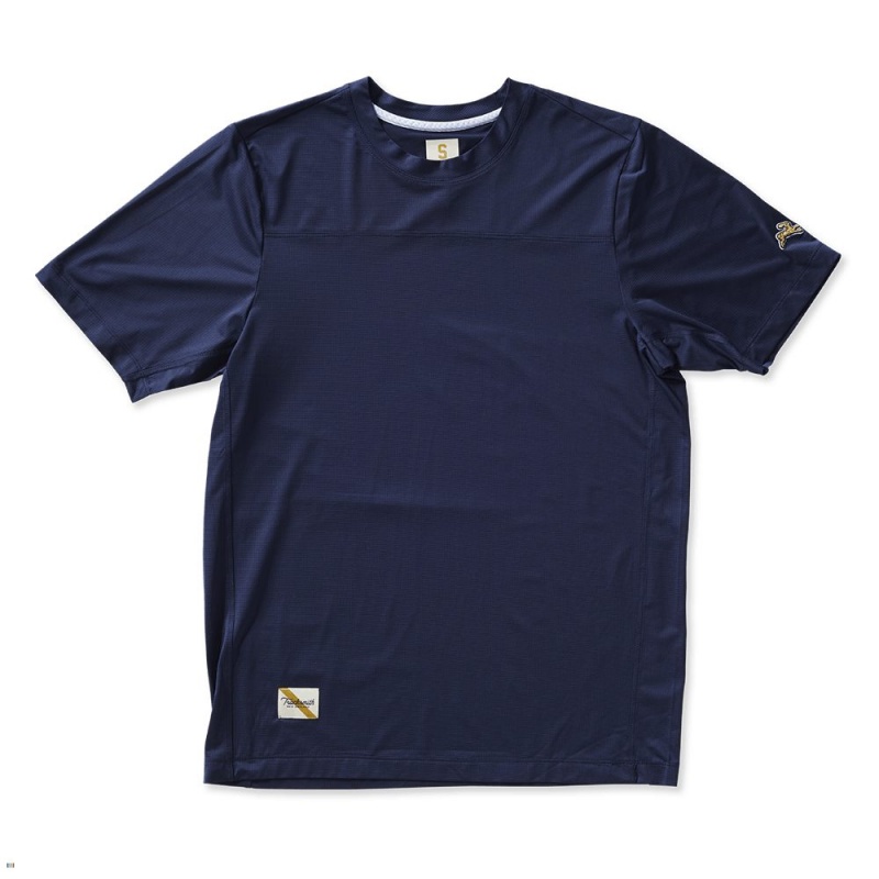 Tracksmith Twilight Men\'s Tee Navy NZ | 42856SQHZ