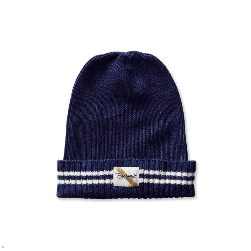 Tracksmith Varsity Runner\'s Caps Navy/Ivory NZ | 20984PVNR