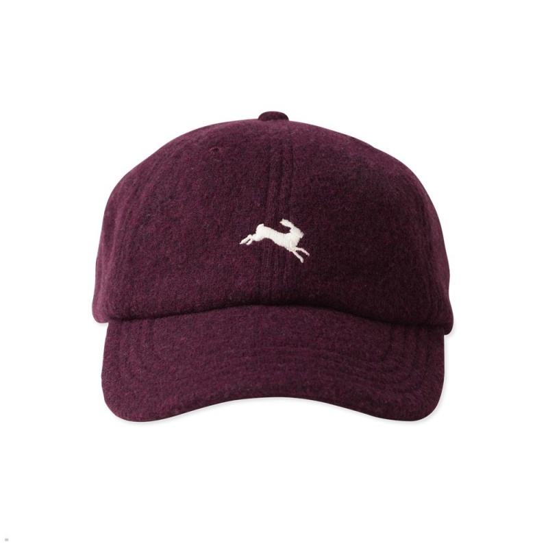 Tracksmith Wool Hats Burgundy NZ | 53074AOHB